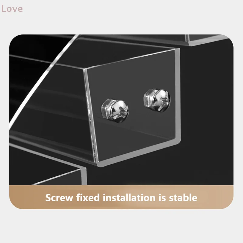 رف عرض طلاء الأظافر الأكريليك متعدد الطبقات منظم شفاف لطلاء الجل ومستحضرات التجميل في صالونات الأظافر #2