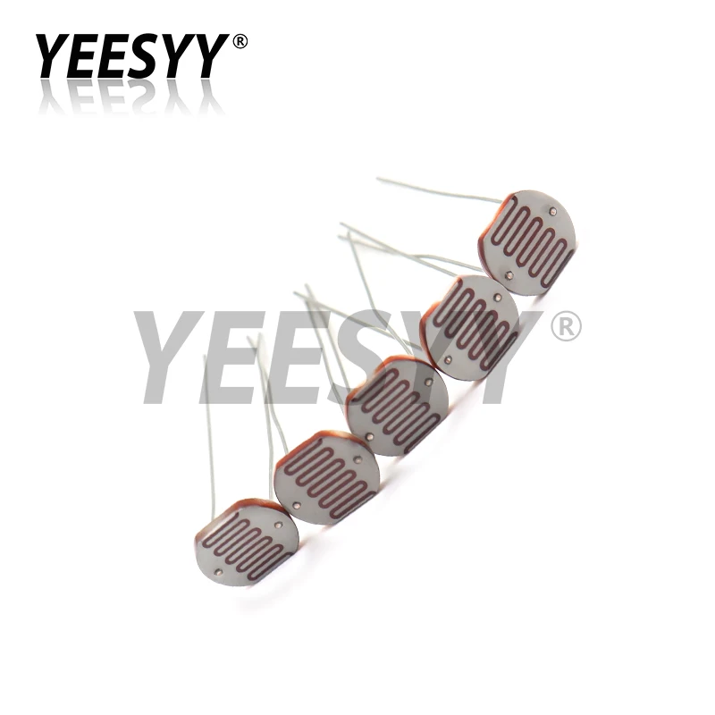 5pcs 12528 Resistor dependente de luz LDR 12MM Fotoresistor Fotossensível GL12528 resistência fotocondutora