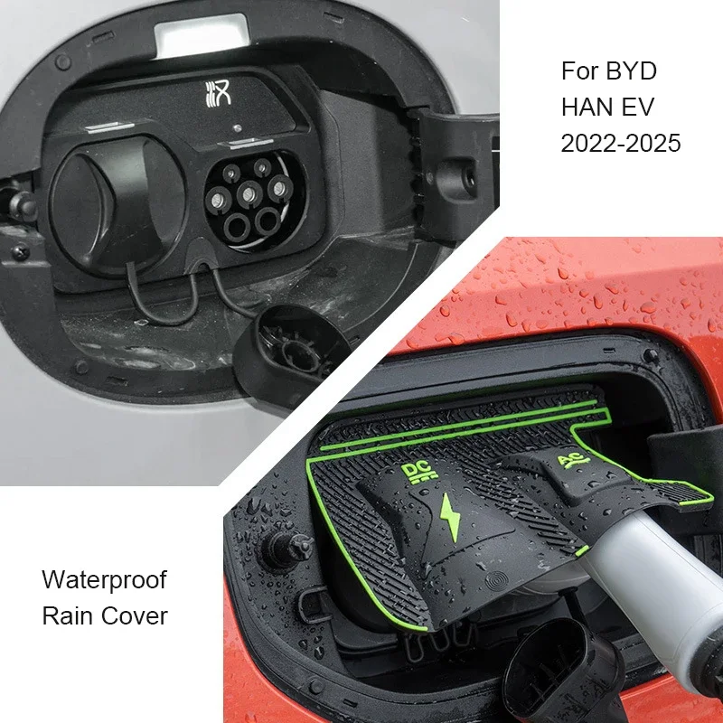 

For BYD CHAZOR KING DOLPHIN HAN EV New Energy Car Charging Port Waterproof Protector Cover Gun Charge Rain Cover Auto Accessory