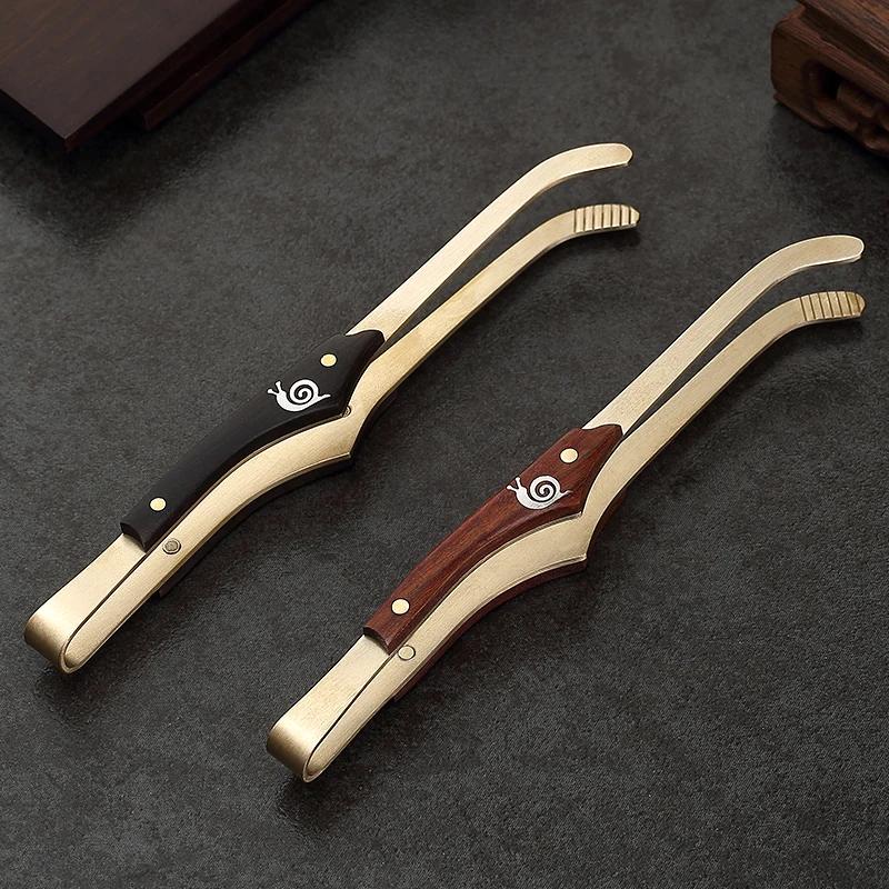 

Jiutang copper-wood tea clip Kung Fu tea
