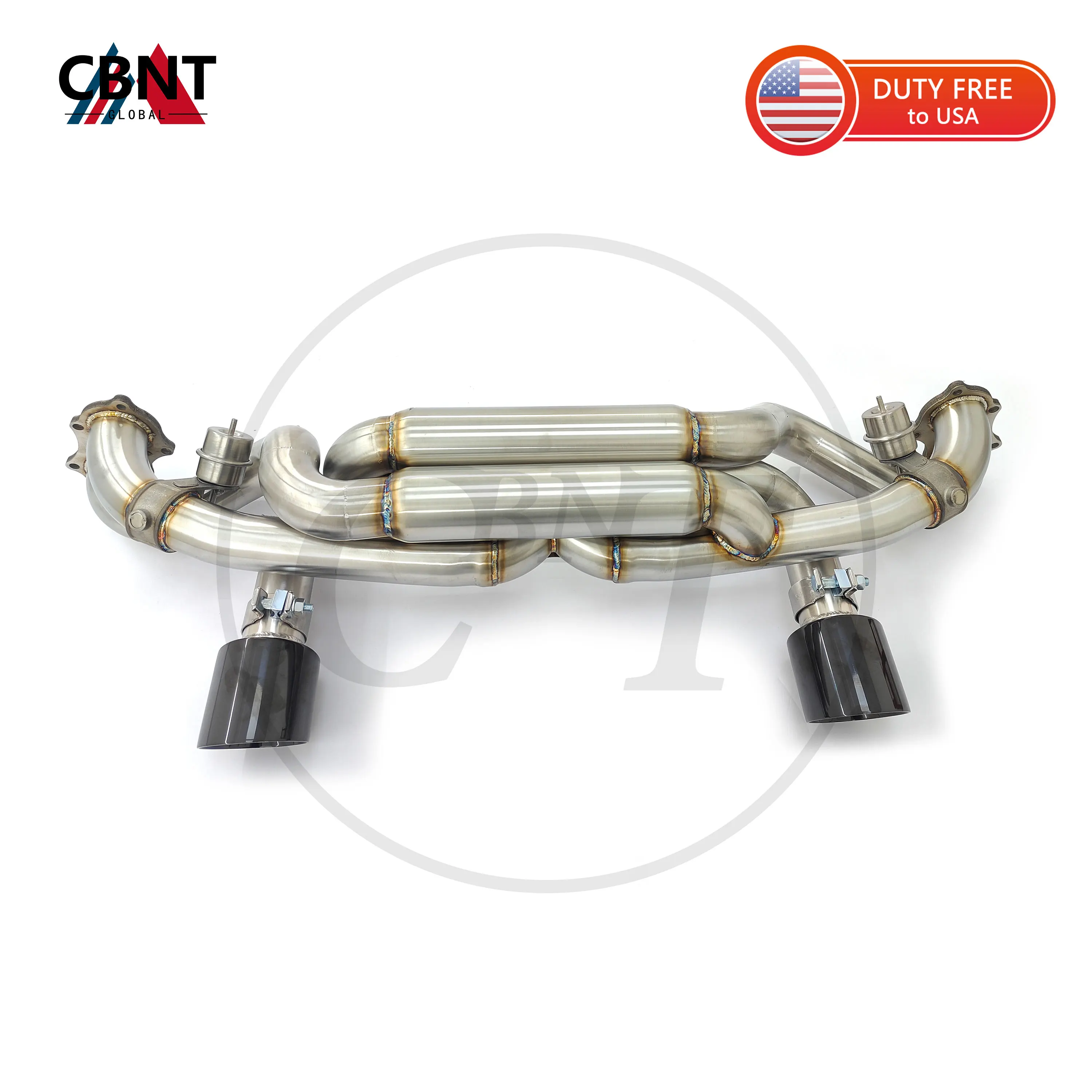 

CBNT Valved Exhaust Systems for Porsche 718 Cayman GT4 /GTS/Spyder 4.0L Performance SS304 Exhaust Axle-back with Valve Muffler