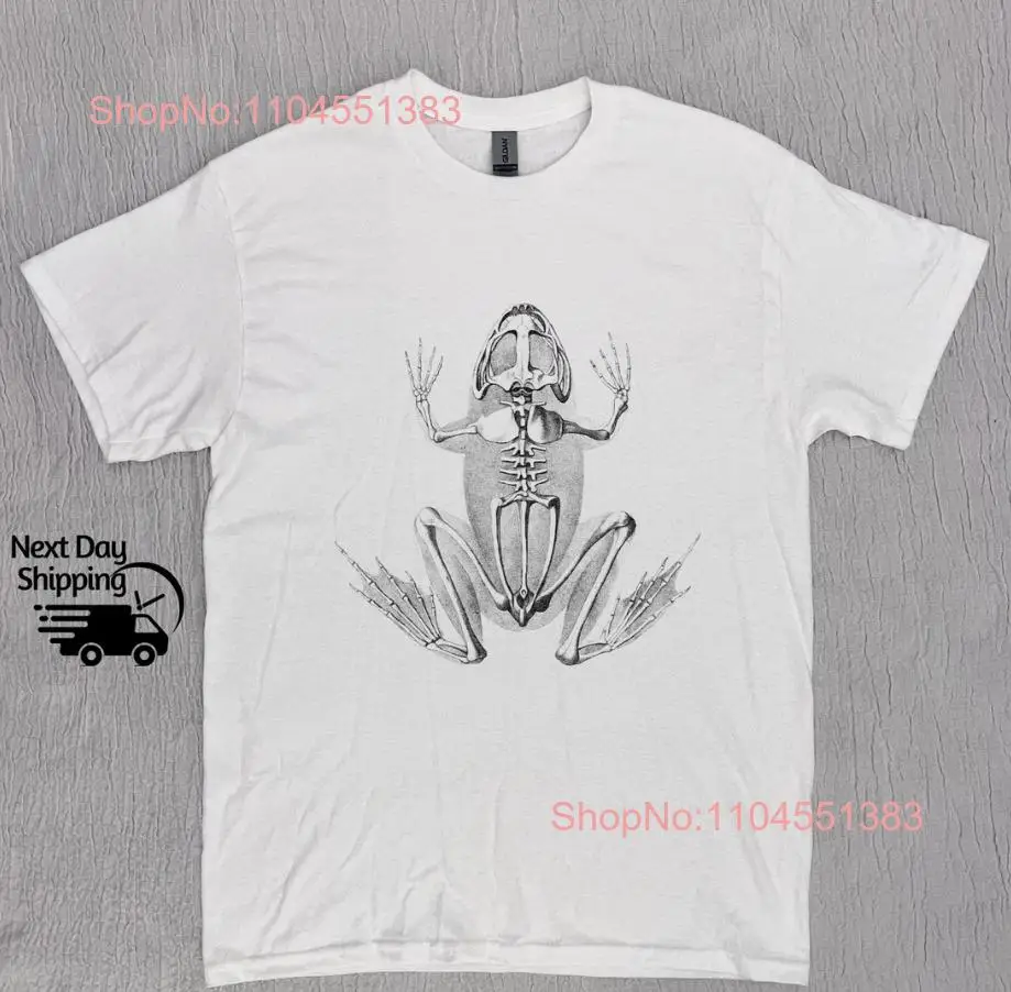 Retro Frog Skeleton Shirt, Vintage Frog Skeleton Washed T Shirt, Size S-5XL