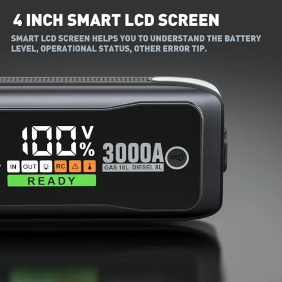 محمول Jump Starter 3000A M6 مع بطارية عالية السعة لمركبة موثوقة بدءا في حالات الطوارئ مثالية للسيارات M