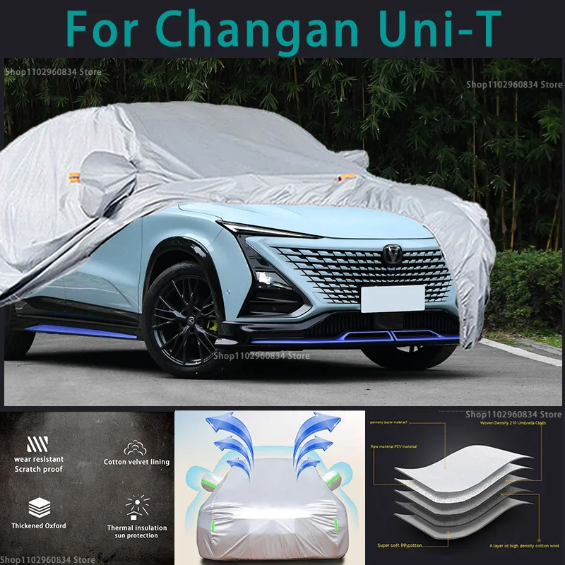 

For Changan Uni-T 210T Waterproof Full Car Covers Outdoor Sun uv protection Dust Rain Snow Protective Auto Protective cover