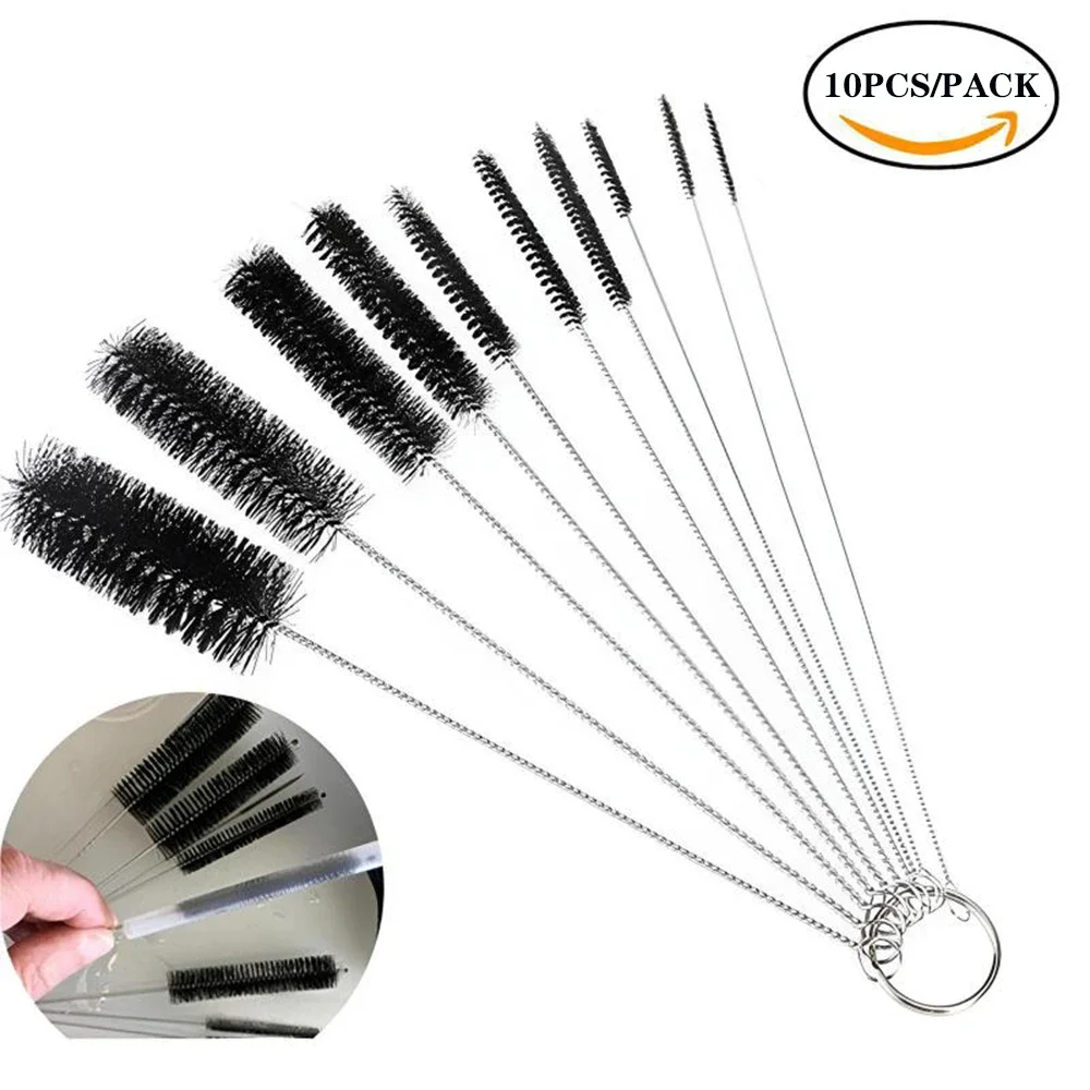 10PCS/Set Metal Cleaning Brush for Glass Tube Pipe Hookah Smoking Cachimba Pipas Fumar Feeding Bottle Brush