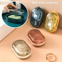 Jabonera impermeable de viaje, caja de jabón portátil, soporte de secado rápido sellado, contenedor de jabón, caja creativa, accesorios de baño para el hogar