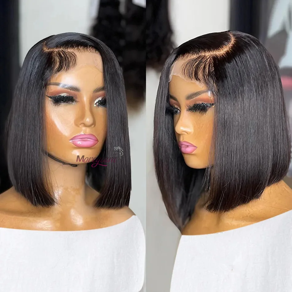Wear And Go Glueless Bob Wigs Human Hair Pre Plucked 13x4 Straight Lace Front Wigs Human Hair For Women Brazilian Remy Cheap Wig
