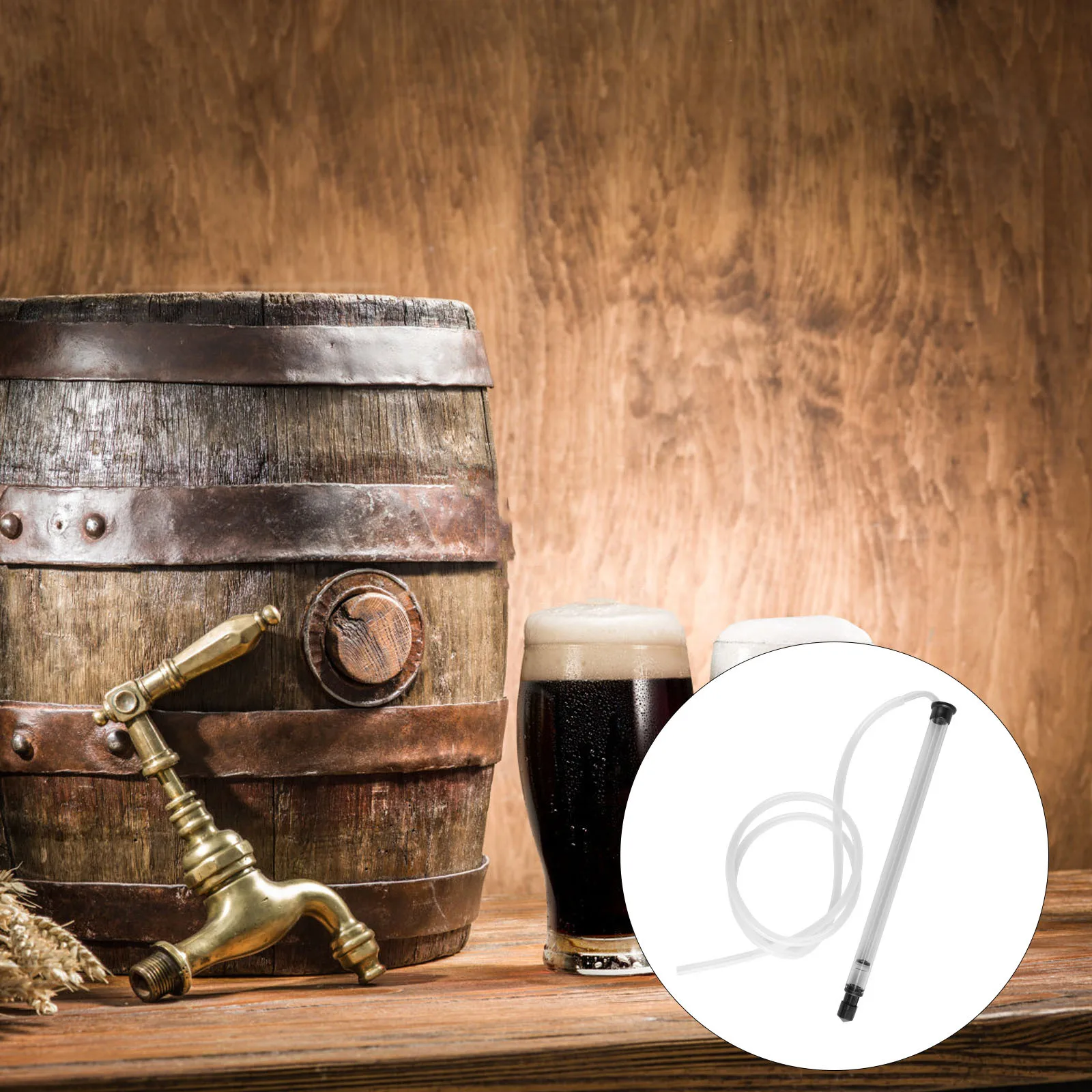 

1Set Auto Siphon Clear Hose Reusable Wine Transfer Syphon Tube Home Brewing Liquid Transfer Tool Auto Siphon Syphon Tube Hose