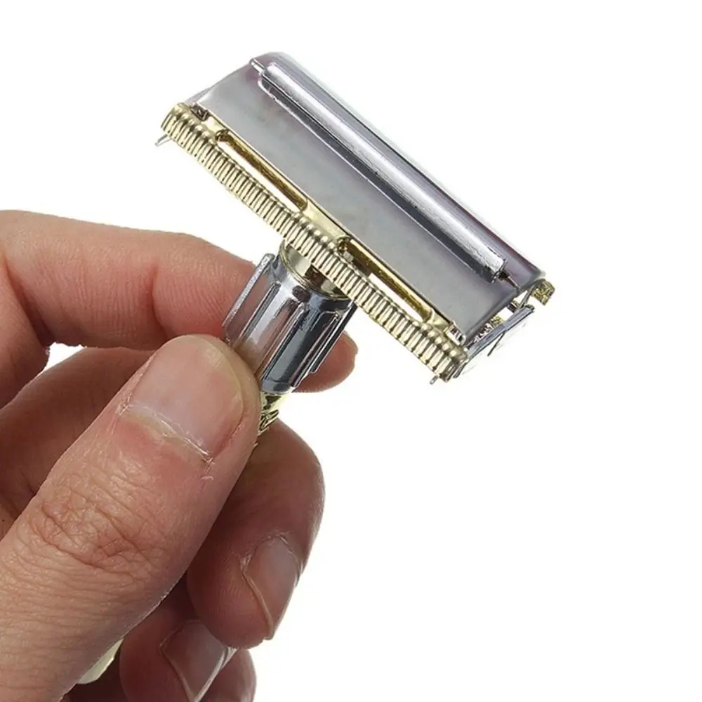 Exquisite Retro Safety Razor Double Edge Manual Handle Razor Stainless Steel Shaving Tool Barber