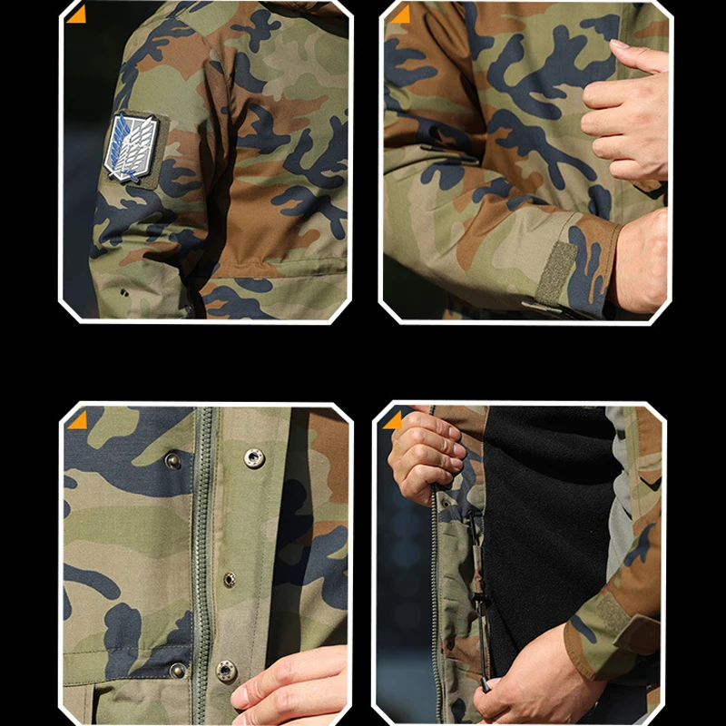 Inverno antivento impermeabile tattiche militari giacca da uomo cappuccio tasche Multiple cappotto Parka mimetico tuta da alpinismo da uomo