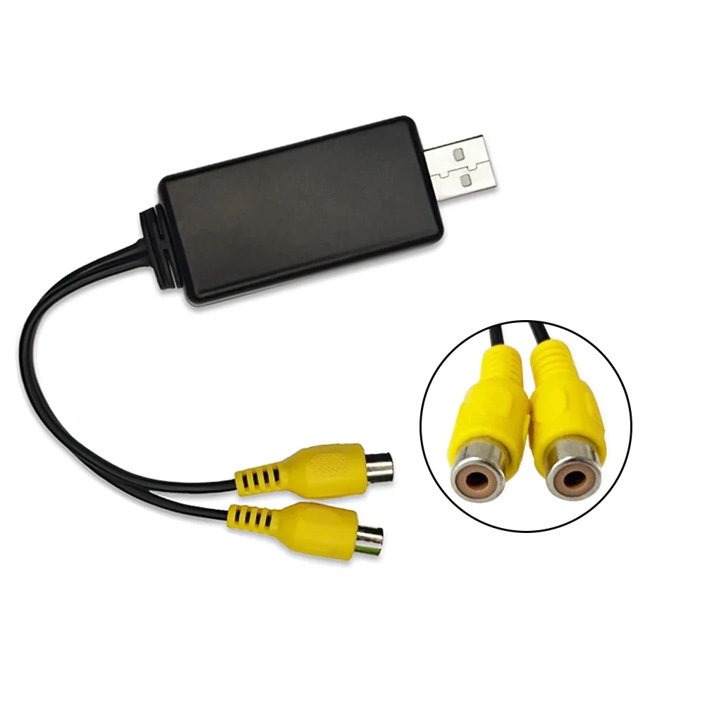 Adapter wideo Radio samochodowe z androidem podłączyć do TV Monitor ekranu z zagłówkiem interfejsu USB kabel RCA Extender wyjście wideo AV