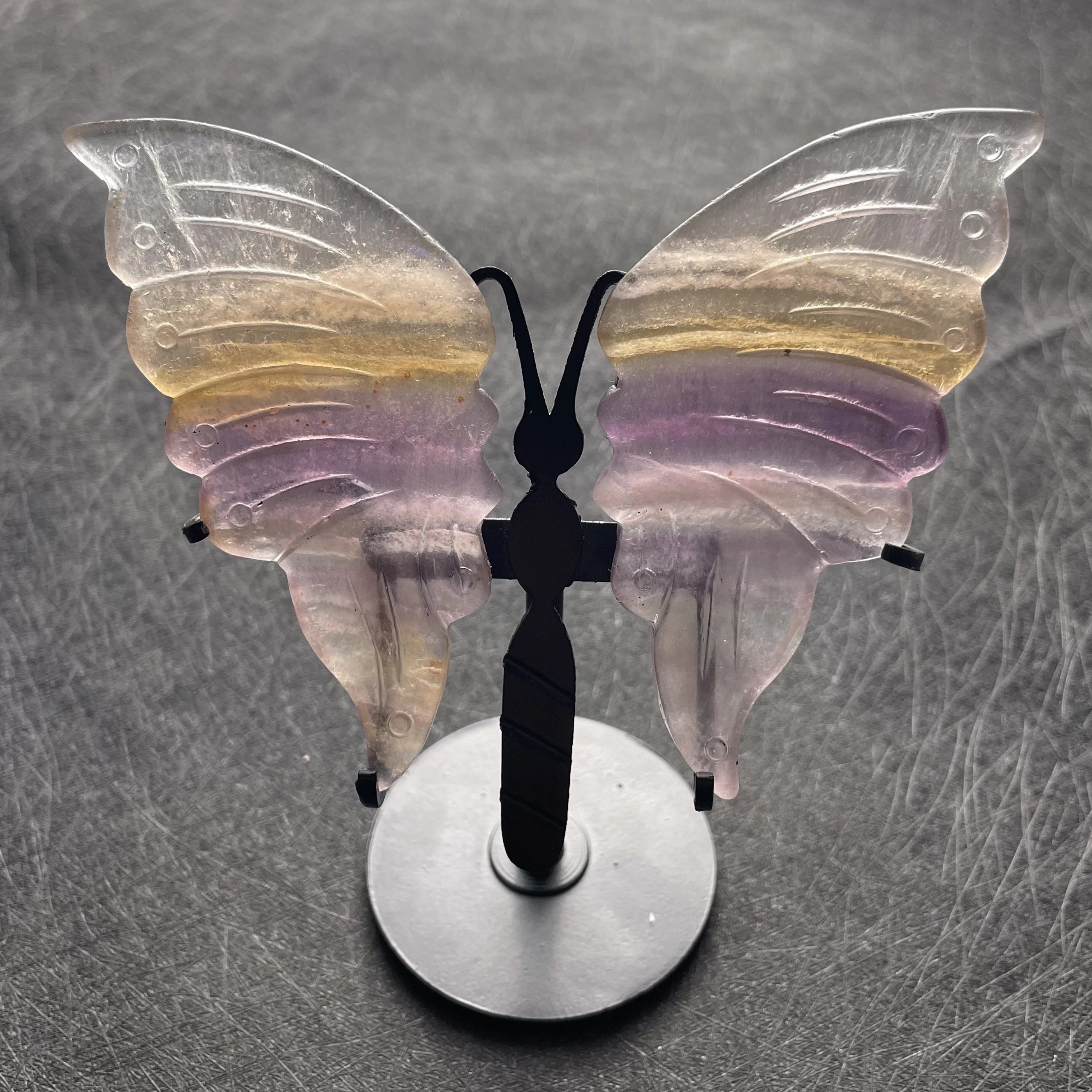 Natural Crystal Butterfly Fluorite Wing Rock Decoration Rough Polished Quartz Stone Healing