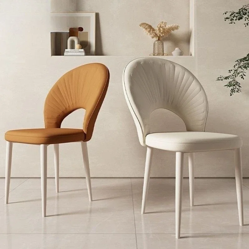 Estilo nórdico, cadeira de jantar, cadeira de quarto simples, estilo creme