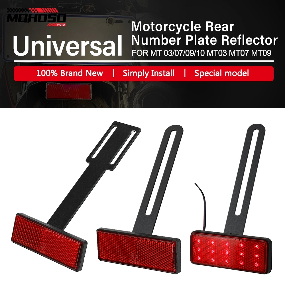 2025 2024 2023 2022 Motorcycle For Yamaha MT 03/07/09/10 MT03 mt07 MT09 License Plate Holder Extend Tail Reflector Licence Light