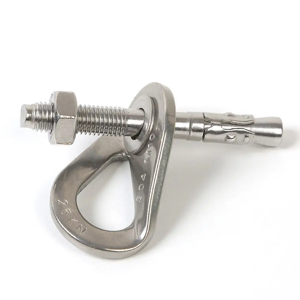 M8 M10 Rock Climb Fastening Piton Stainless Steel Hanger Plate Climb Expansion Screw 25kN Professional Rock Climb Nut