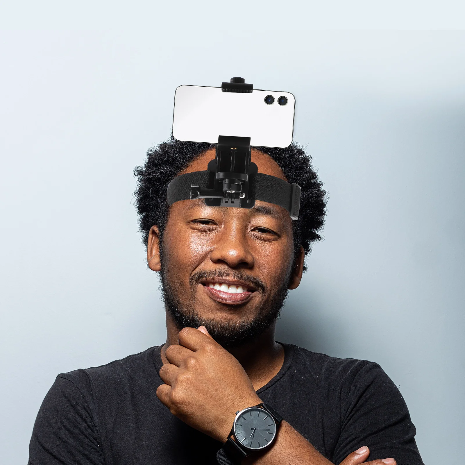 

1Set Head-Mounted Mobile Phone Holder Adjustable Headband Hands-Free Phone Rack Live Shooting Sports Camera Support First-Person