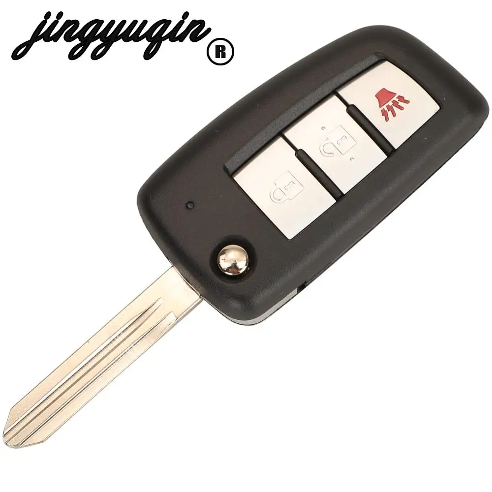 jingyuqin 2/3/4 Przyciski Do Nissan Qashqai Rogue Micra Pulsar X-Trail Juke F15/F16 Fob Flip Folding Remote Car Key Shell Case