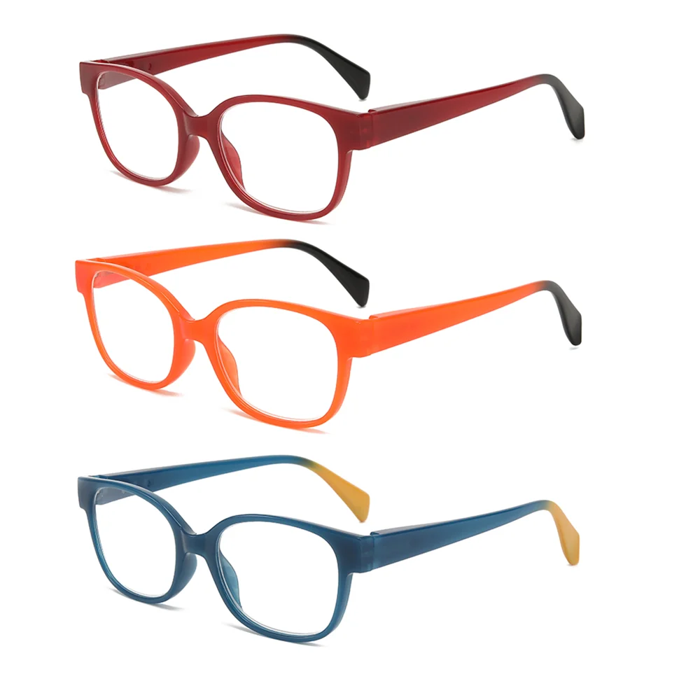 مجموعة نظارات قراءة عصرية مكونة من 3 قطع بمفصلات زنبركية غير قابلة للانزلاق وخفيفة الوزن ومريحة للقراءة