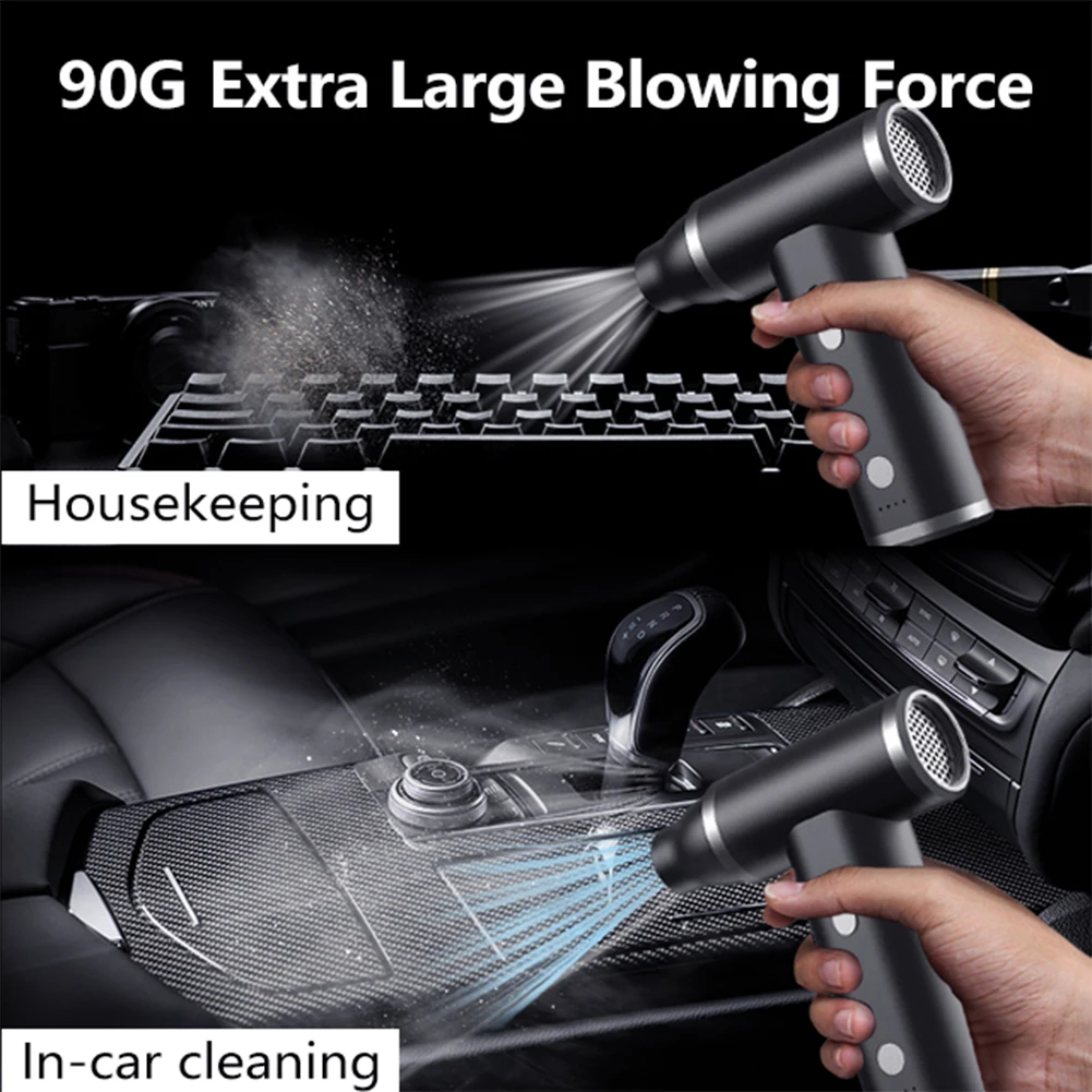 110000PRM Compressed Air Duster Rechargeable Cordless Air Blower 2000mAh Handheld Dust Blower for Electric Devices Cleaning