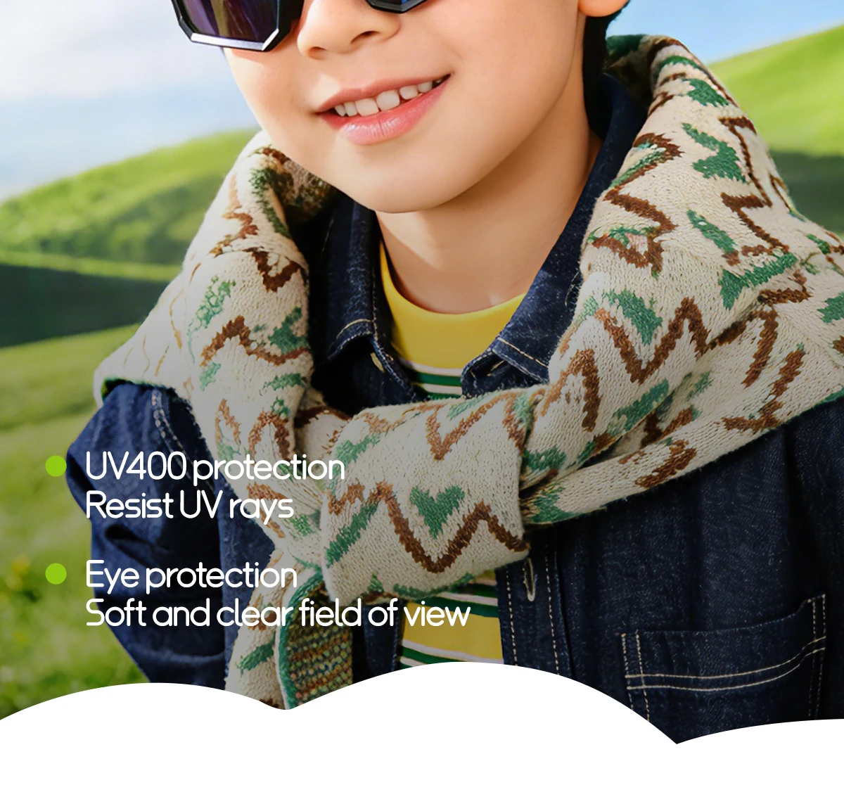 SCVCN Kinder-Schutzbrille Sportsonnenbrille UV400 Jungen Baseball-Brille Radsport Outdoor-Brillen Lauf- und Wanderbrille 2026 – Detail 2