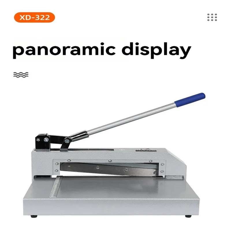 XD-322 Powerful Manual Paper Knife Cutter PCB Board Steel Aluminium Copper Plate Circuit Board Cutting Machine Guillotine