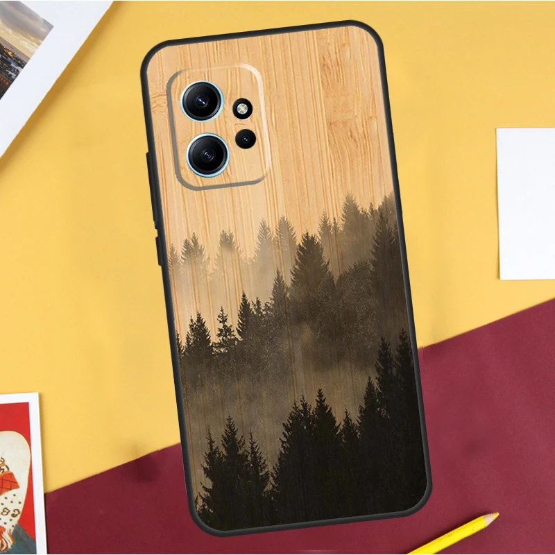 Tree Flower Bamboo Wood Case For Xiaomi Redmi 12C 10C 9C 10A 9A Redmi Note 8 9 10 12 Pro 9S 10S 11S 12S Back Cover