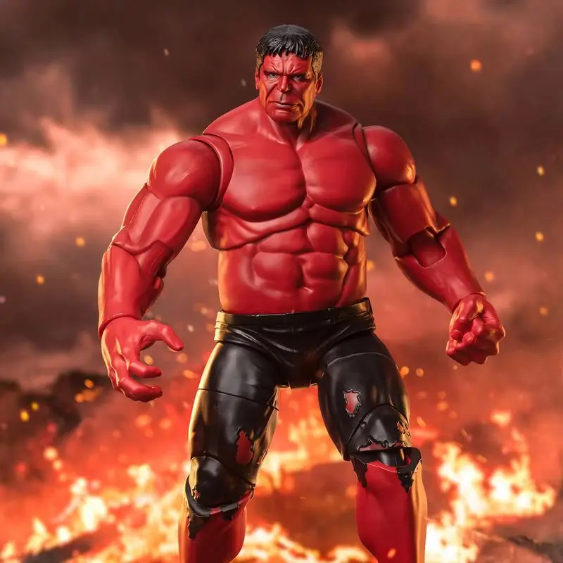 Zd Toys Red Hulk Action Figure Avengers Series Flexible Articulated Joints Movable Superhero Figurine Desktop Display Fan Gifts - view 2