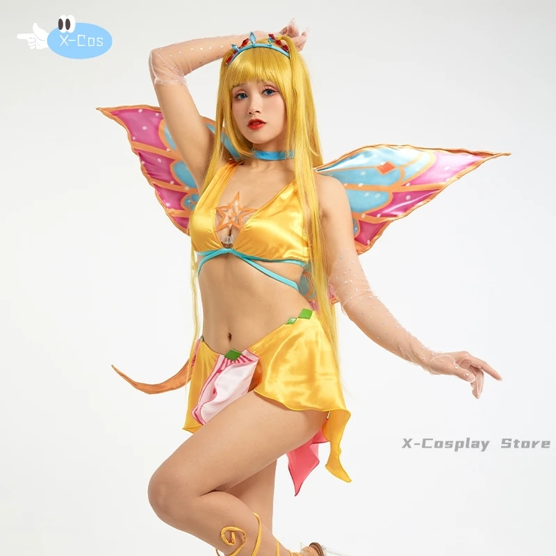 Anime Princess Stella Cosplay Costume Fairy of the Shining Sun Stella Cosplay Costume Halloween Uniform Sexy Dress Cos Clothing