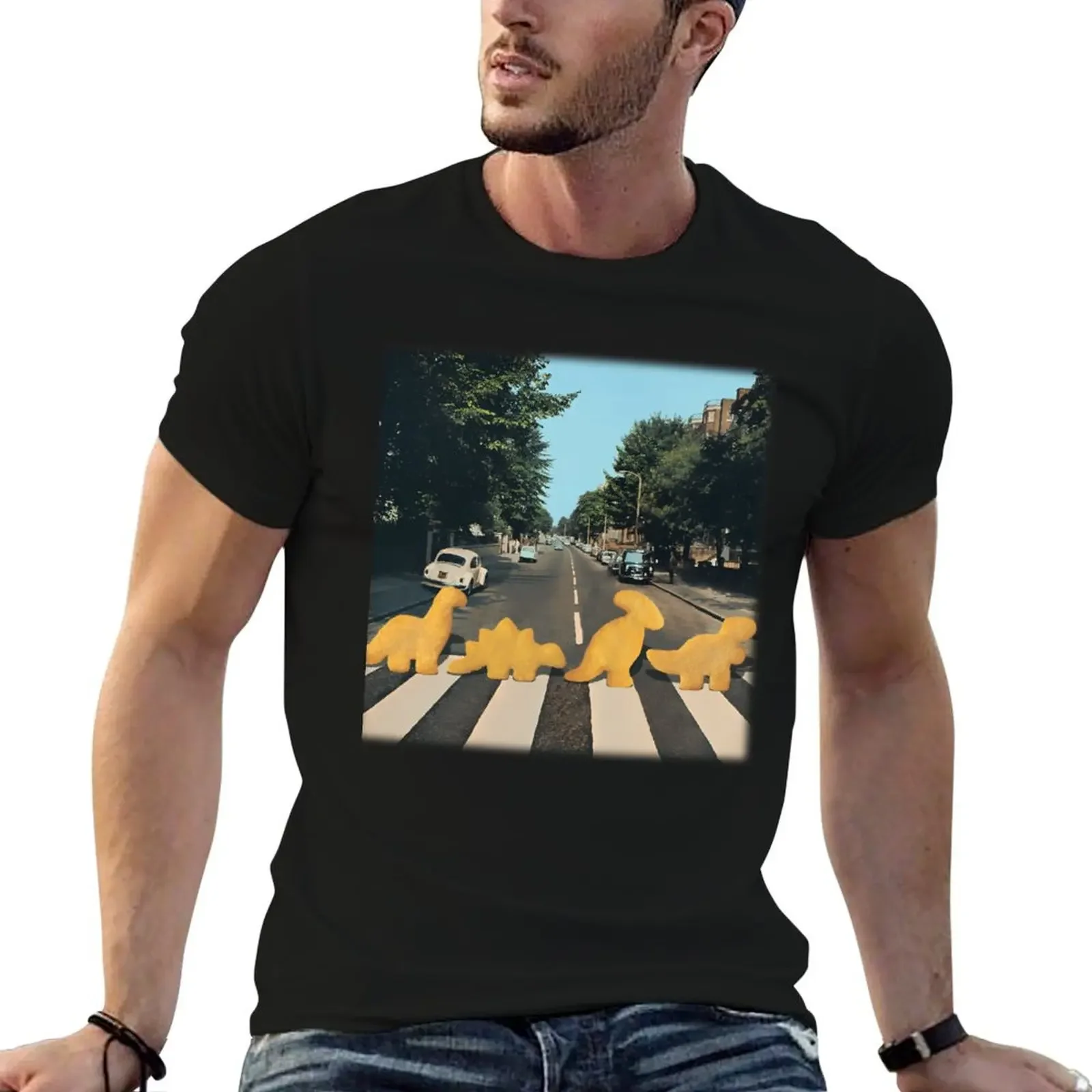 

Dinosaur Chicken Nuggets - Nuggie Road T-Shirt croswit shirt man new gifts and t-shirts plain white t shirts men