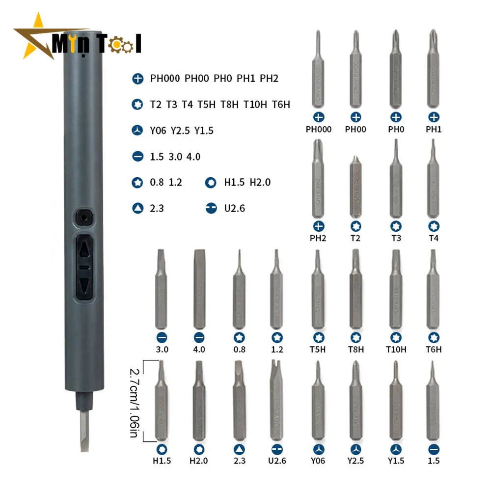 

Миниатюрная электрическая отвертка 28 в 1, аккумуляторная прецизионная электрическая отвертка, набор инструментов для ремонта
