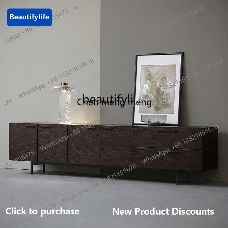 

183F Italian TV cabinet coffee table combination simple modern small apartment living room light luxury TV cabinet
