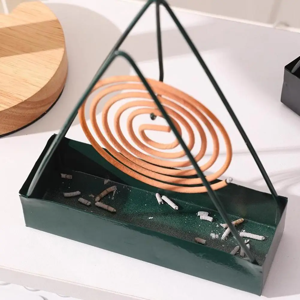 Repellent Coil Holder Indoor Incense Burner 1/2pcs Triangle Incense Coil Holder with Ash Catcher Tray Spiral Incense Hanger