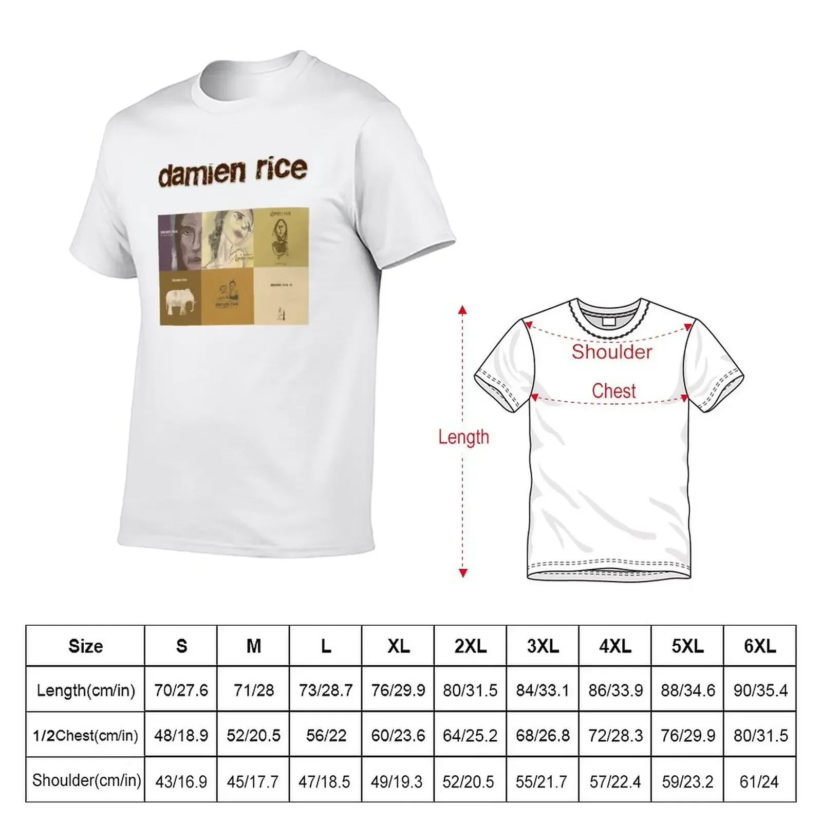 Damien Rice T-Shirt anime clothes Short sleeve tee mens big and tall t shirts