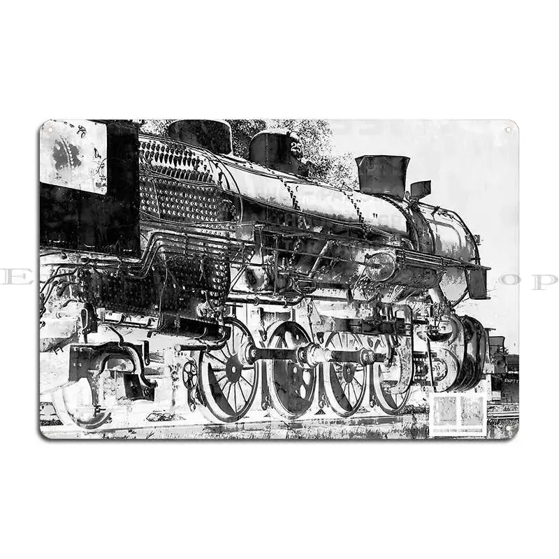 قاطرة بخارية عتيقة، قاطرة فحم قديمة، رقم. 3863 بوصة لإصلاح لوحات الحانة المعدنية لتصميم ملصق تسجيل القصدير المخصص