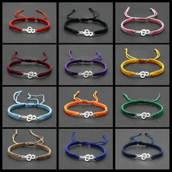 Handmade Braided Rope Bracelet Stainless Steel Musical Note Charm Bracelets for Women Men Couple Friendship Jewelry Friend Gift
