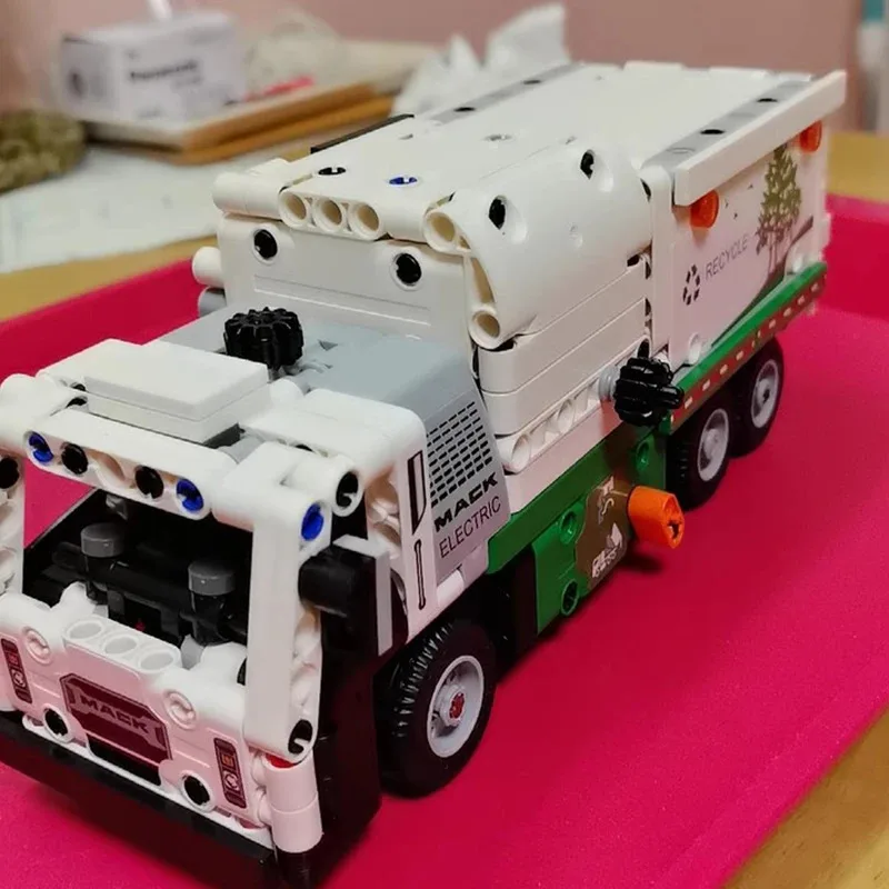 ชุดตัวต่อรถบรรทุกขยะแม็คแอลอาร์ ซีรีส์เทคนิคใหม่ ของเล่นตัวต่อรถขนส่งสิ่งปฏิกูล สำหรับเด็กผู้ชาย ของขวัญ 42167