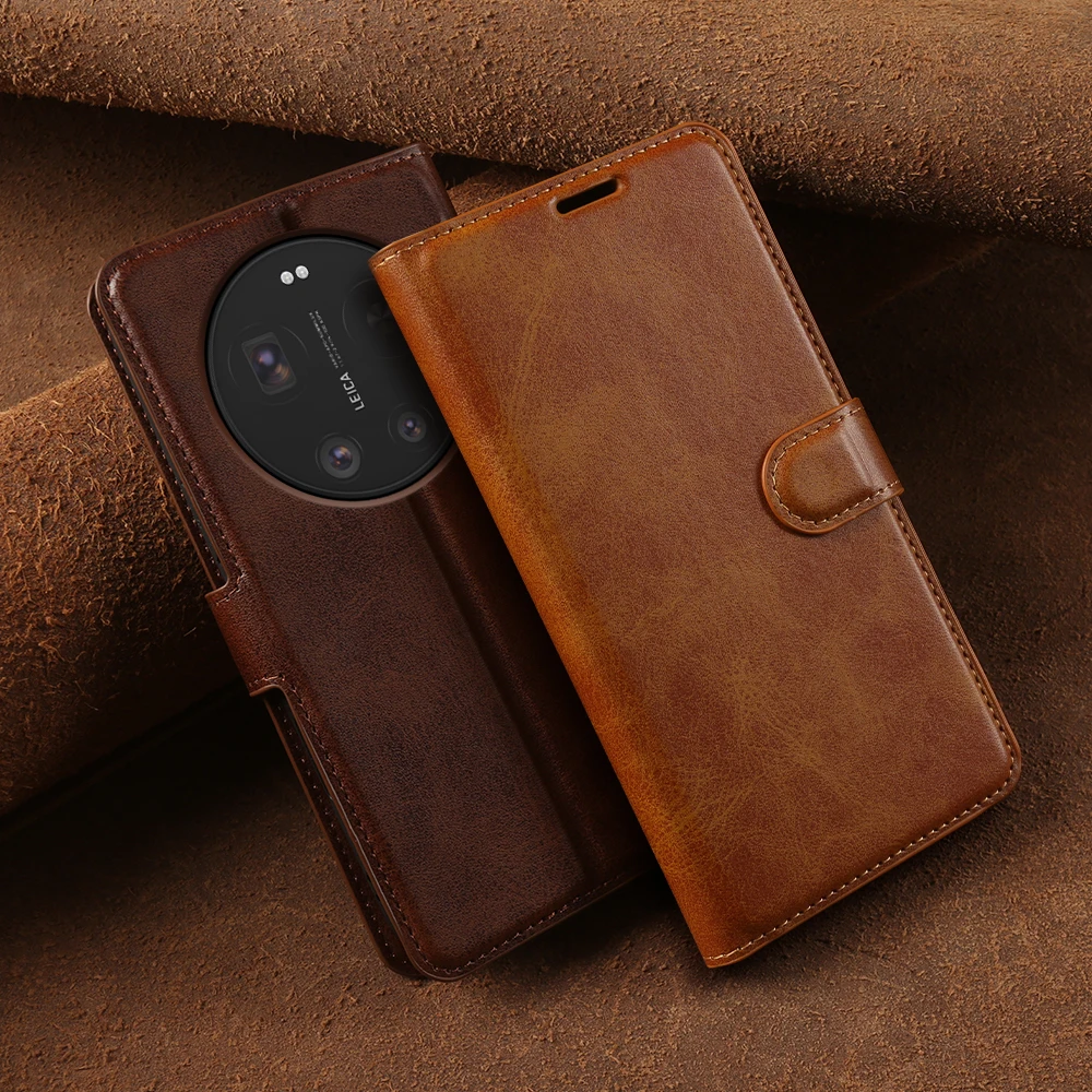 

Premium Calf Leather Flip Case For Xiaomi 17 Ultra Pro Max 15T 14T 13T 12s 11 Note 10 Lite Phone Wallet Case Cover Coque Funda