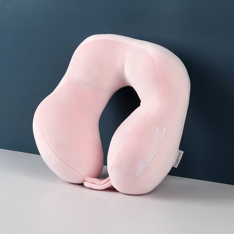 Memory Foam Neck Pillow 360 Surround Support U-shaped Travel Pillow for Airplane Car Office Nap