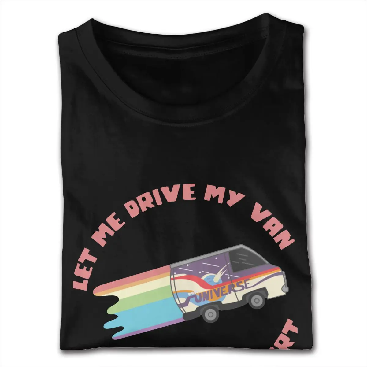 شخصية Let Me Drive My Van Steven Universe تي شيرت رجالي مخصص طباعة قصيرة الأكمام القطن الثقيل الأسود طاقم الرقبة قميص