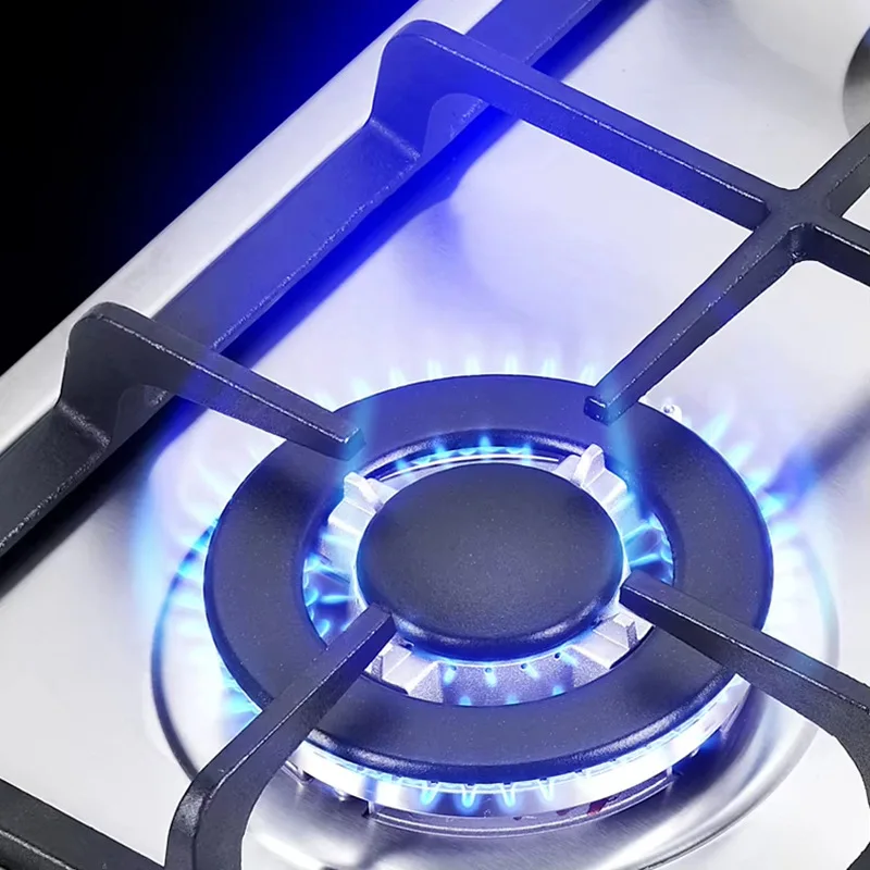 Sabaff 4-Burner Stainless Steel Gas Stove with LPG/Natural Gas Burners