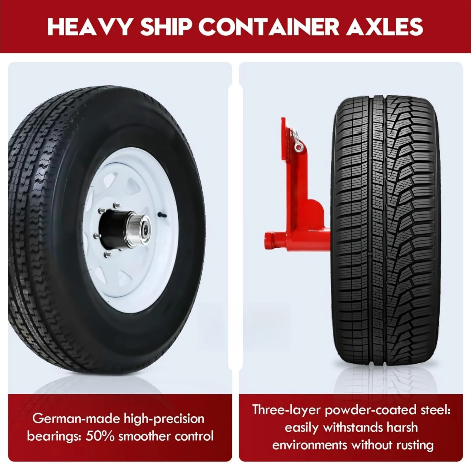 ล้อตู้คอนเทนเนอร์ขนส่ง 2 ชุด ชุดล้อ 6 รู, อุปกรณ์เสริมตู้คอนเทนเนอร์ขนส่ง, เพลาตู้คอนเทนเนอร์ขนส่งแบบงานหนัก · ขายดี