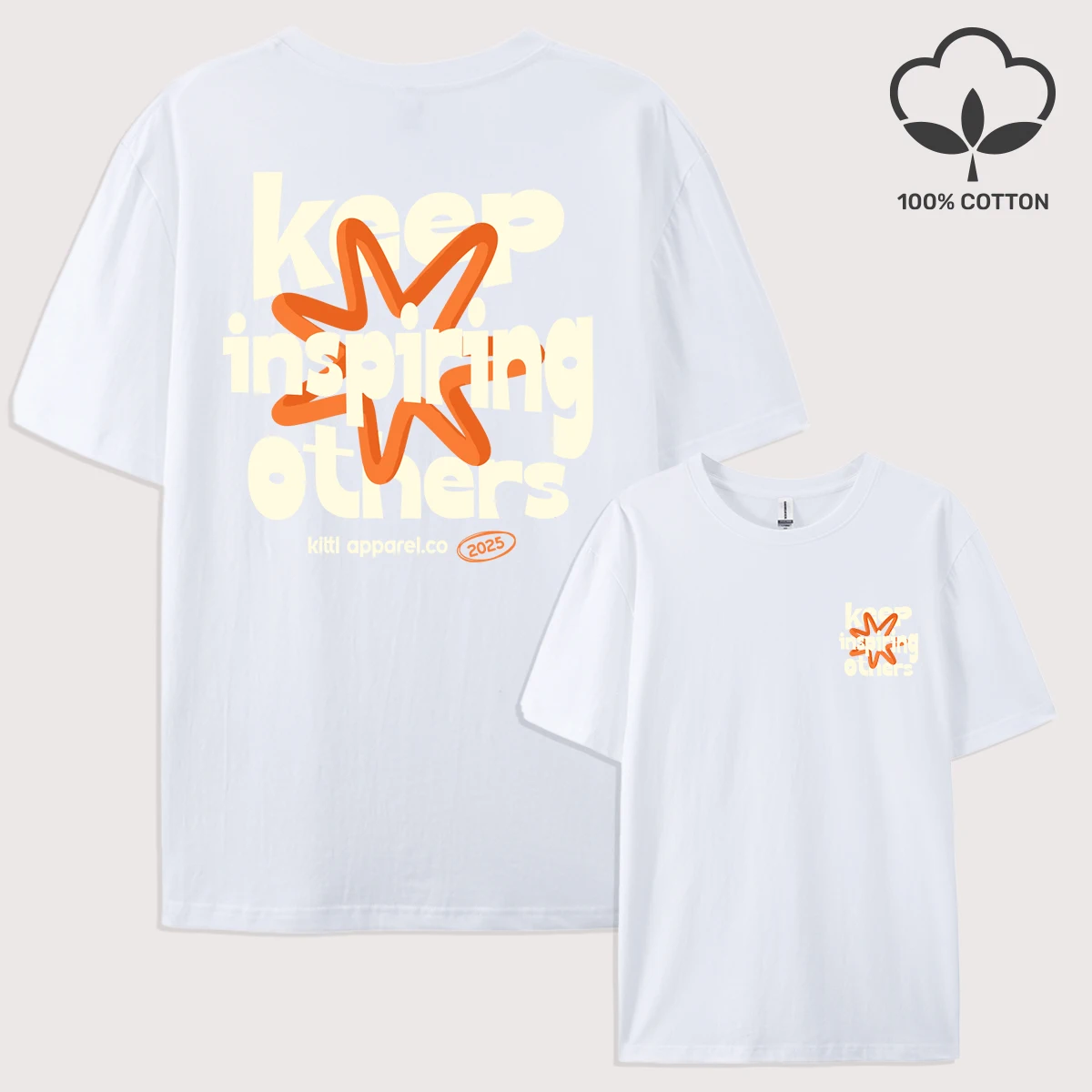 Keep Inspiring Andere Print T-Shirts Herren Sommer O-Ausschnitt T-Shirt Baumwolle All-Match Kurzarm Mann Lässige Übergroße Kleidung