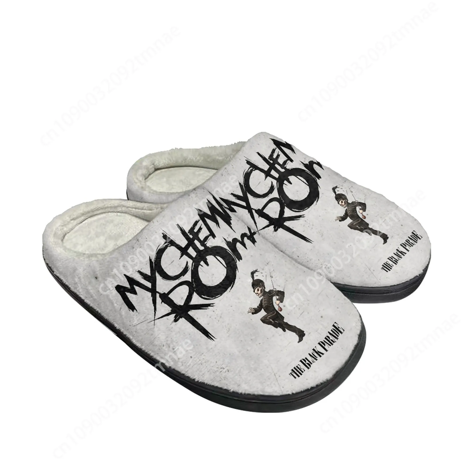 

My Chemical Romance Rock Band Home Cotton Custom Slippers Mens Women Sandals Plush Casual Keep Warm Shoes Couple Thermal Slipper