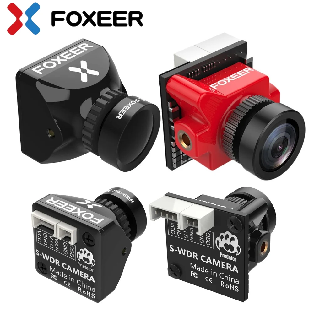 

Foxeer Predator V5 Micro M8 Camera 16:9/4:3 PAL/NTSC Switchable 1000TVL 1.7mm Lens 4ms Latency Super WDR FPV Camera FPV Drone