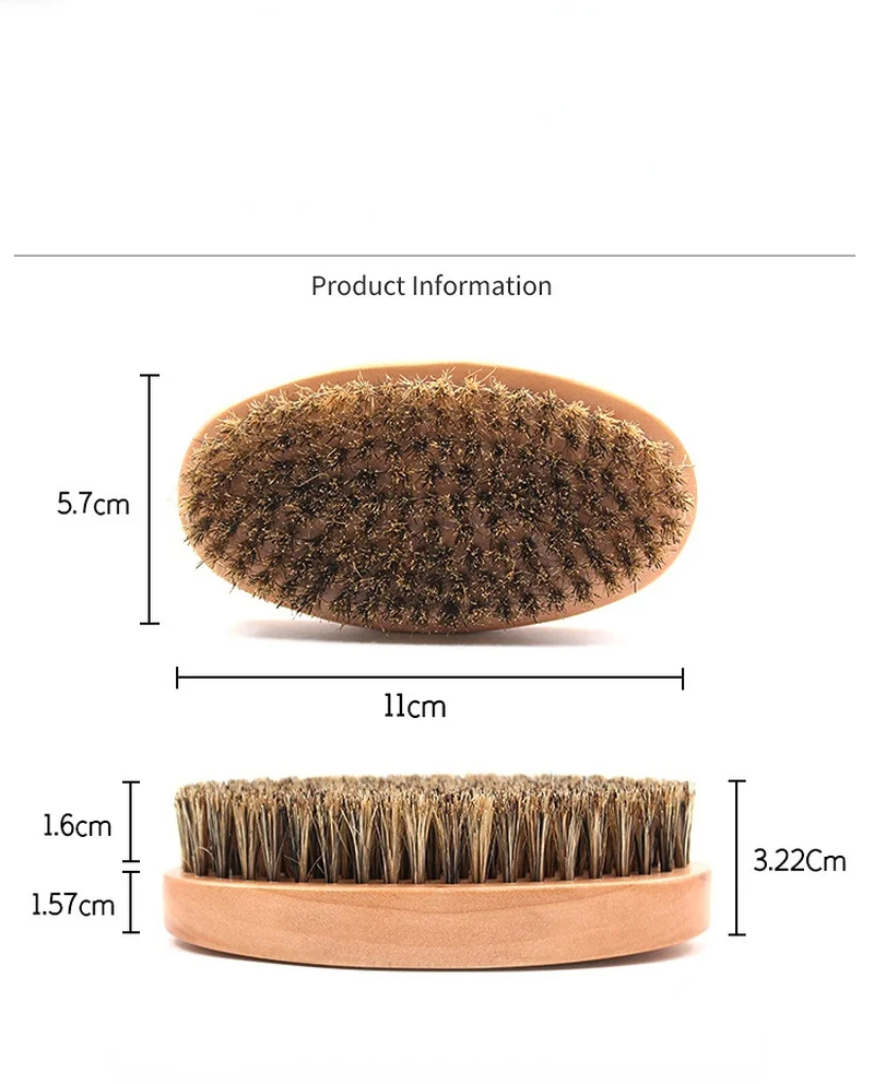 Natural Boar Bristle Beard Brush for Men Bamboo Face Massage That Works Wonders To Comb Beards and Mustache Drop Shipping