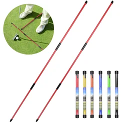 Golf Alignment Sticks 2 Sets 48inch Alignment Practice Rods Collapsible 6 Colors Golf Alignment Sticks Golf Swing Training Tools
