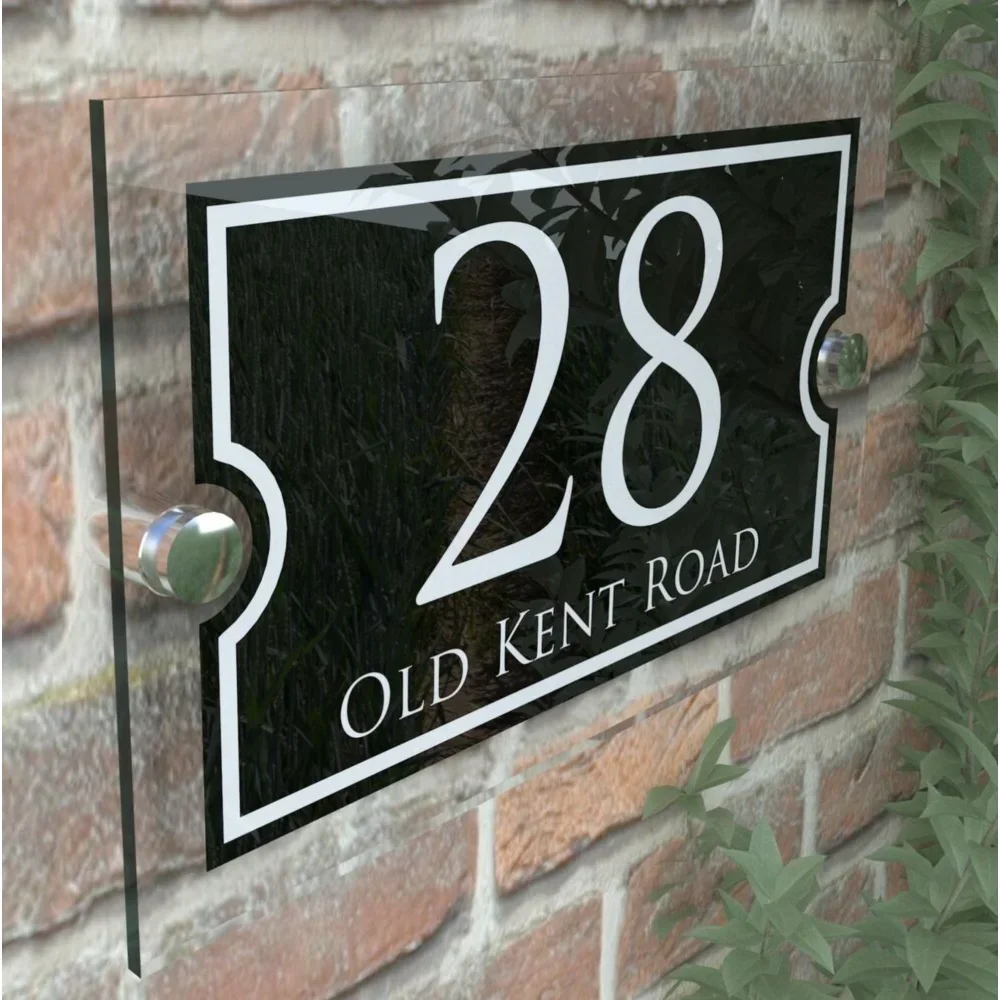 Modern House Signs Plaques Customizable Door Numbers 1 to 999 Personalized Name Plate for Stylish Home Entry and Address Display