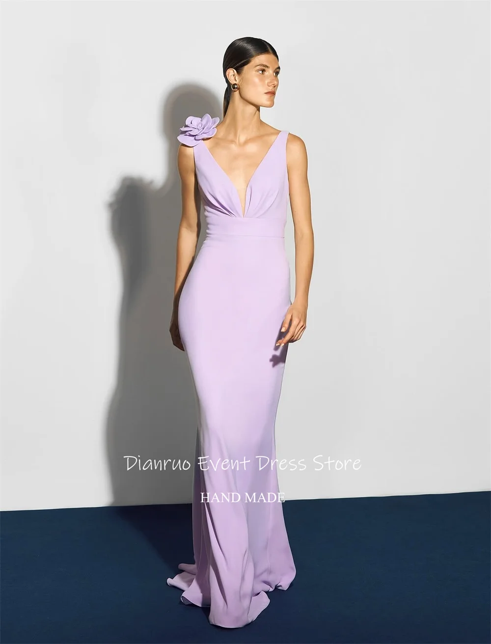 فساتين سهرة Dianruo مزينة بالزهور حورية البحر بدون أكمام فيستدو دي غالا فام عتيقة ماكسي فيستدوس دي فيرانو 2025 مخصصة