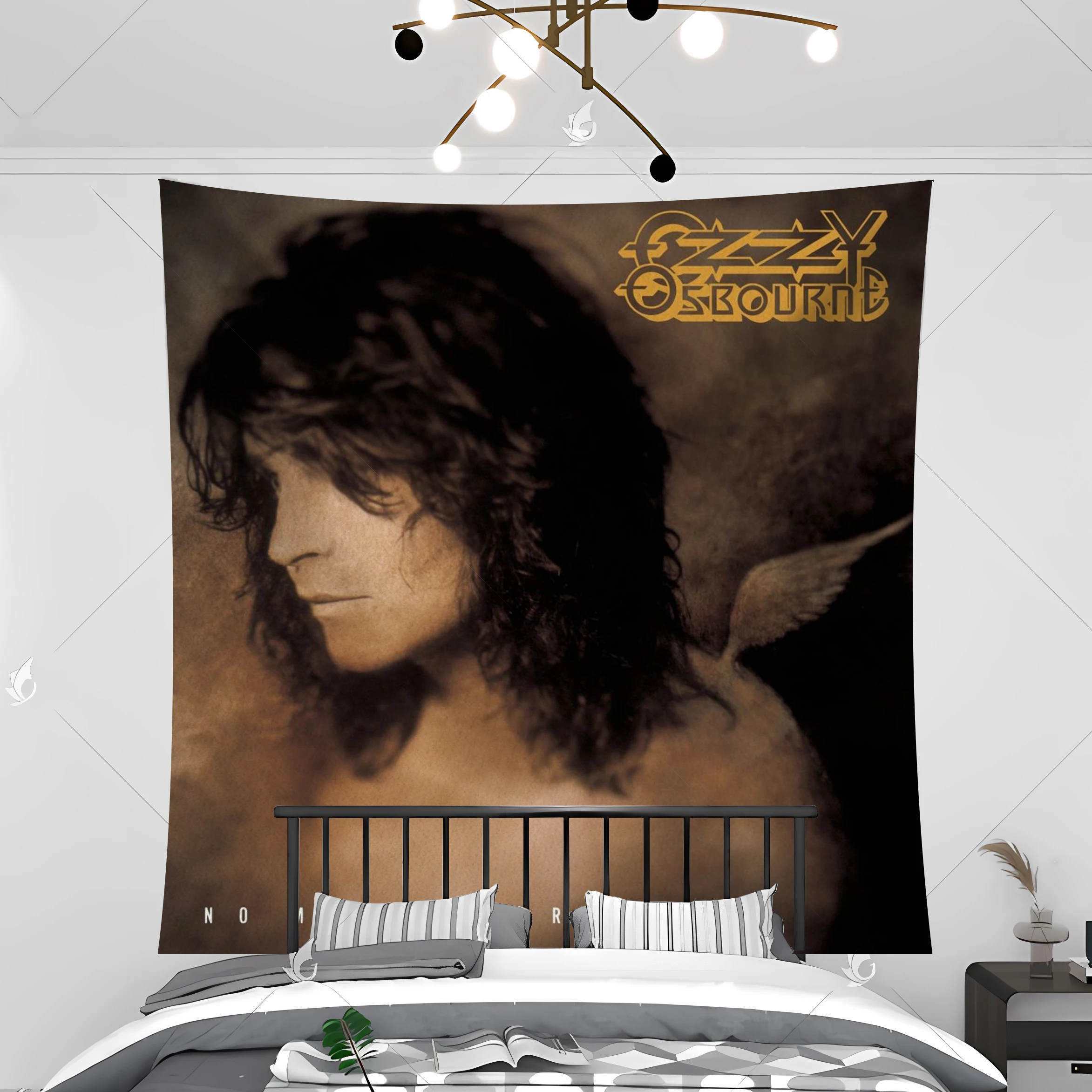 British Rock Guitar Player Tapestry Home Decor Aesthetic Wall Hanging Bedroom Domitory Background Cloth Holiday Gift