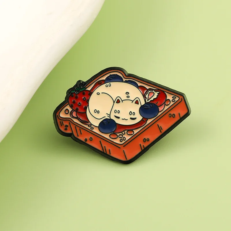 دبابيس الكرتون الغذاء الحيوان المينا دبابيس لعوب ديكور للسترات أكياس الزي غير الرسمي المرأة حقيبة سحر الأزياء والمجوهرات الإكسسوار